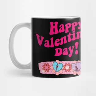 Retro Happy Valentines Day Design for Women Girls Mug